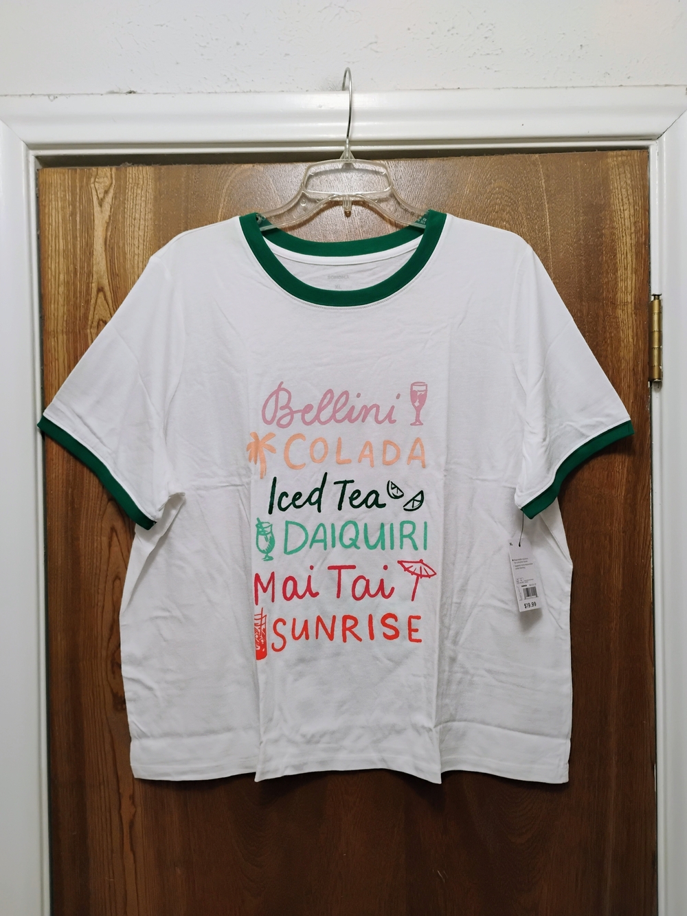 Women's Sonoma Bellini Colada Daiquiri Mai Tai Sunrise T-shirt Brand New. XL